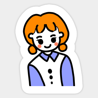 sheep hair girl Sticker